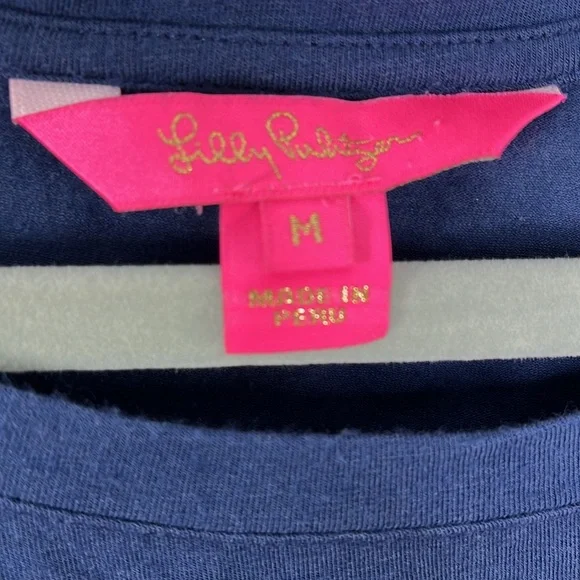 Lilly Pulitzer Fish Finn Tee Shirt XX Lilly size Medium - Picture 4 of 10